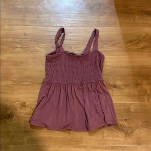 maroon tight top flowy bottom tank top